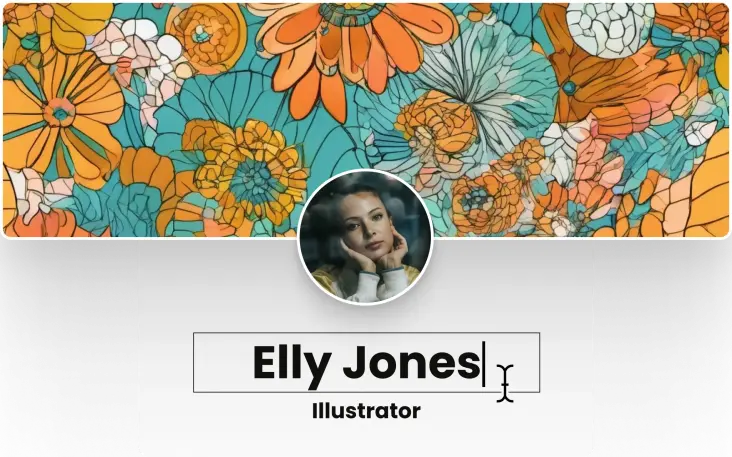 A Book Blinks feature, showing illustrator profile on her website